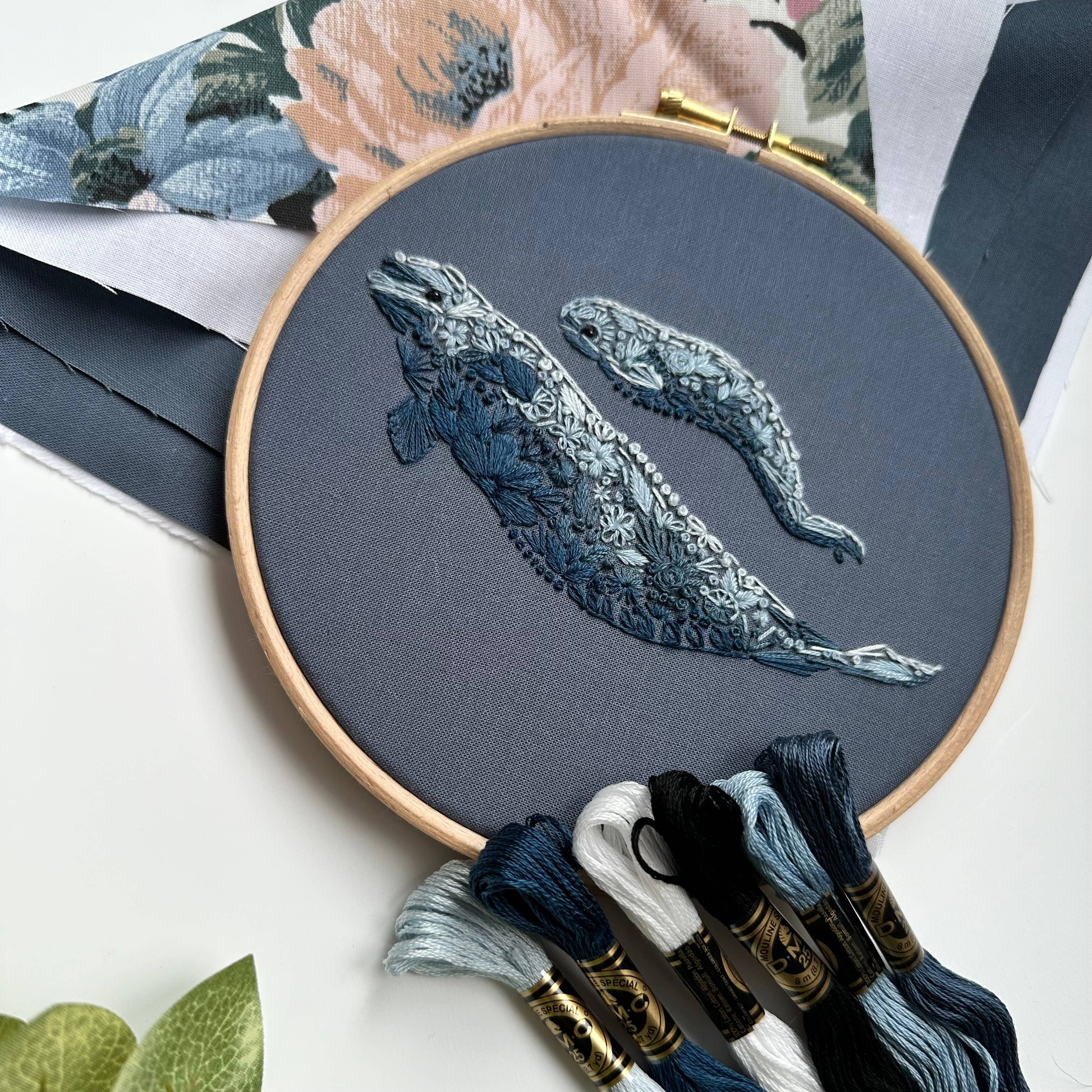 Baby Beluga Embroidery Kit