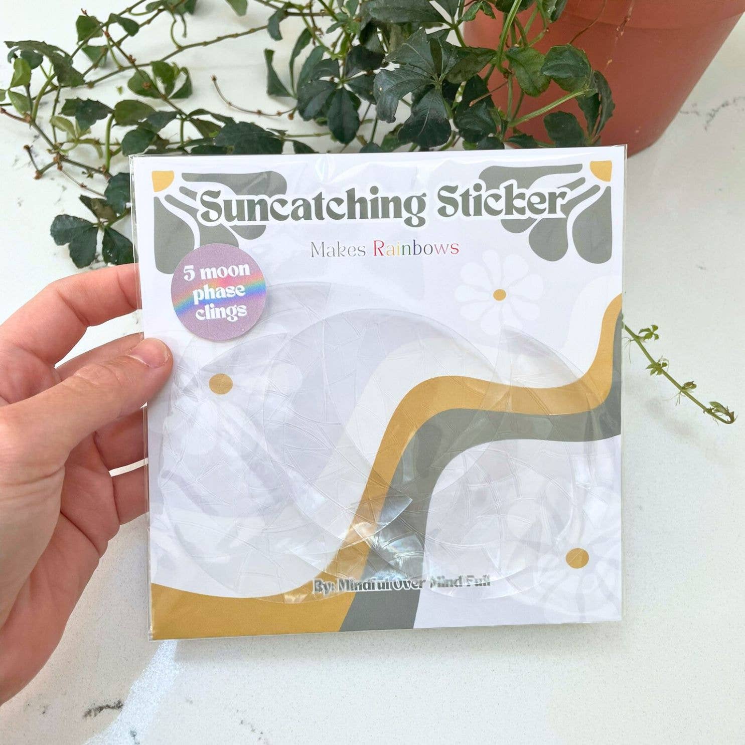 Moon Phase 5pk Suncatcher