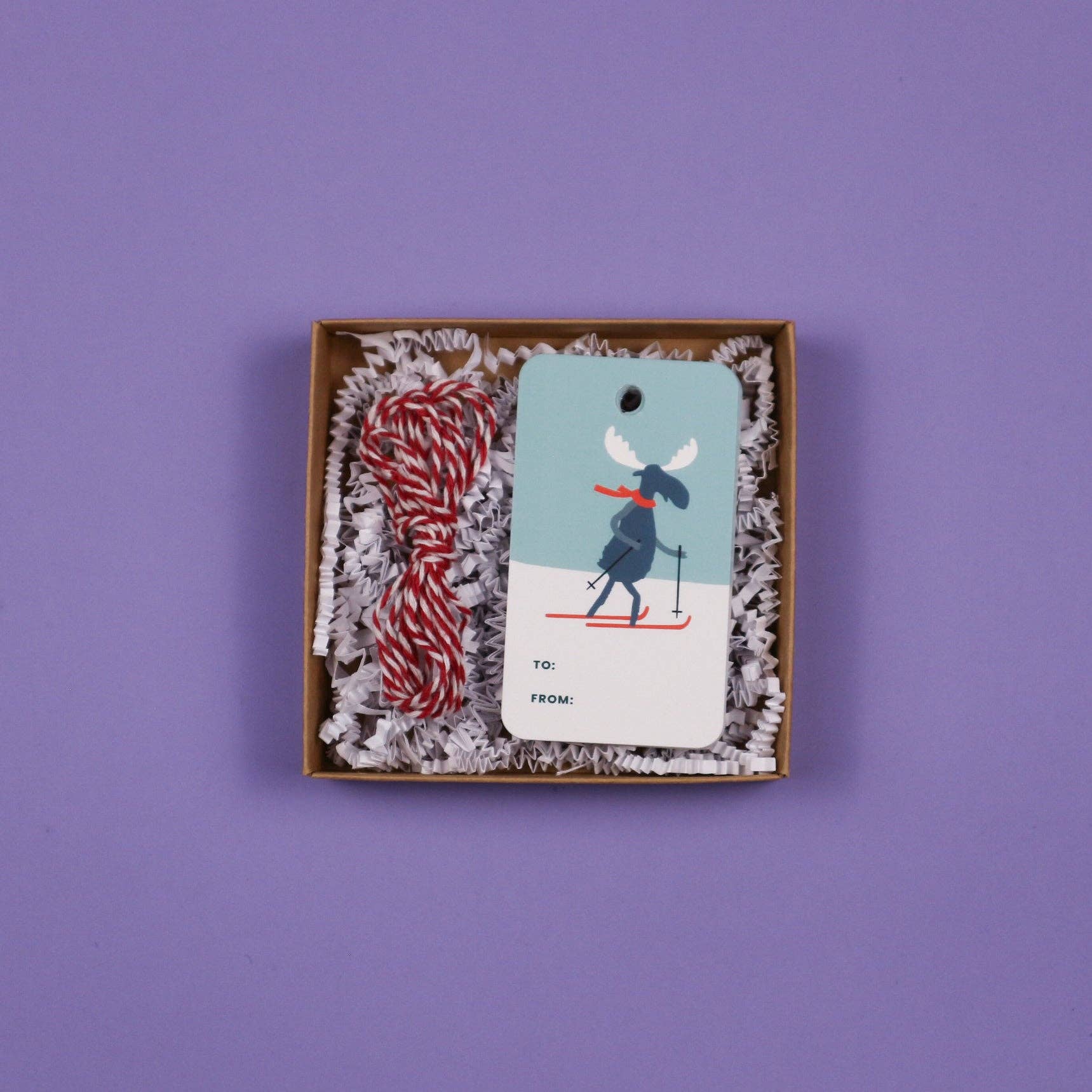 Christmas Gift Tag - Moose