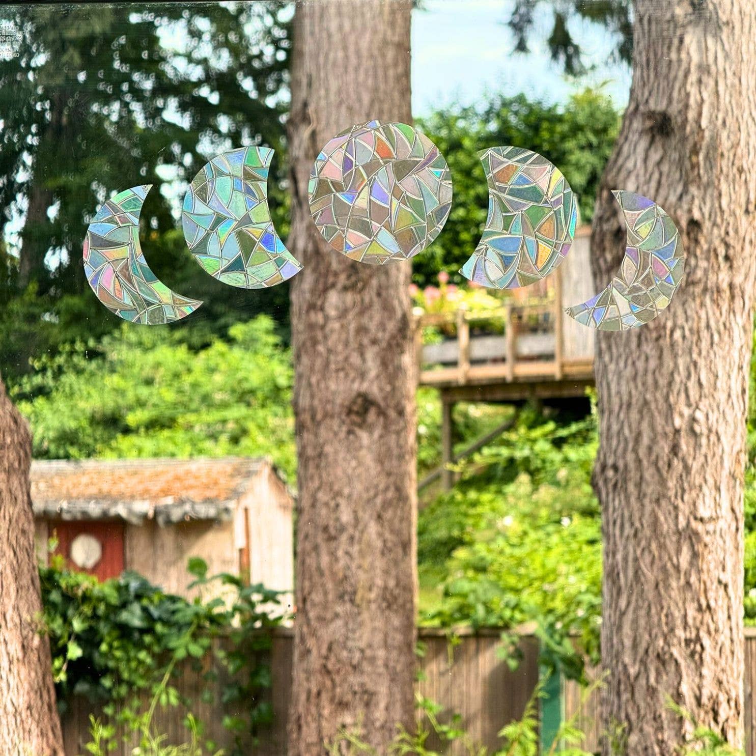 Moon Phase 5pk Suncatcher