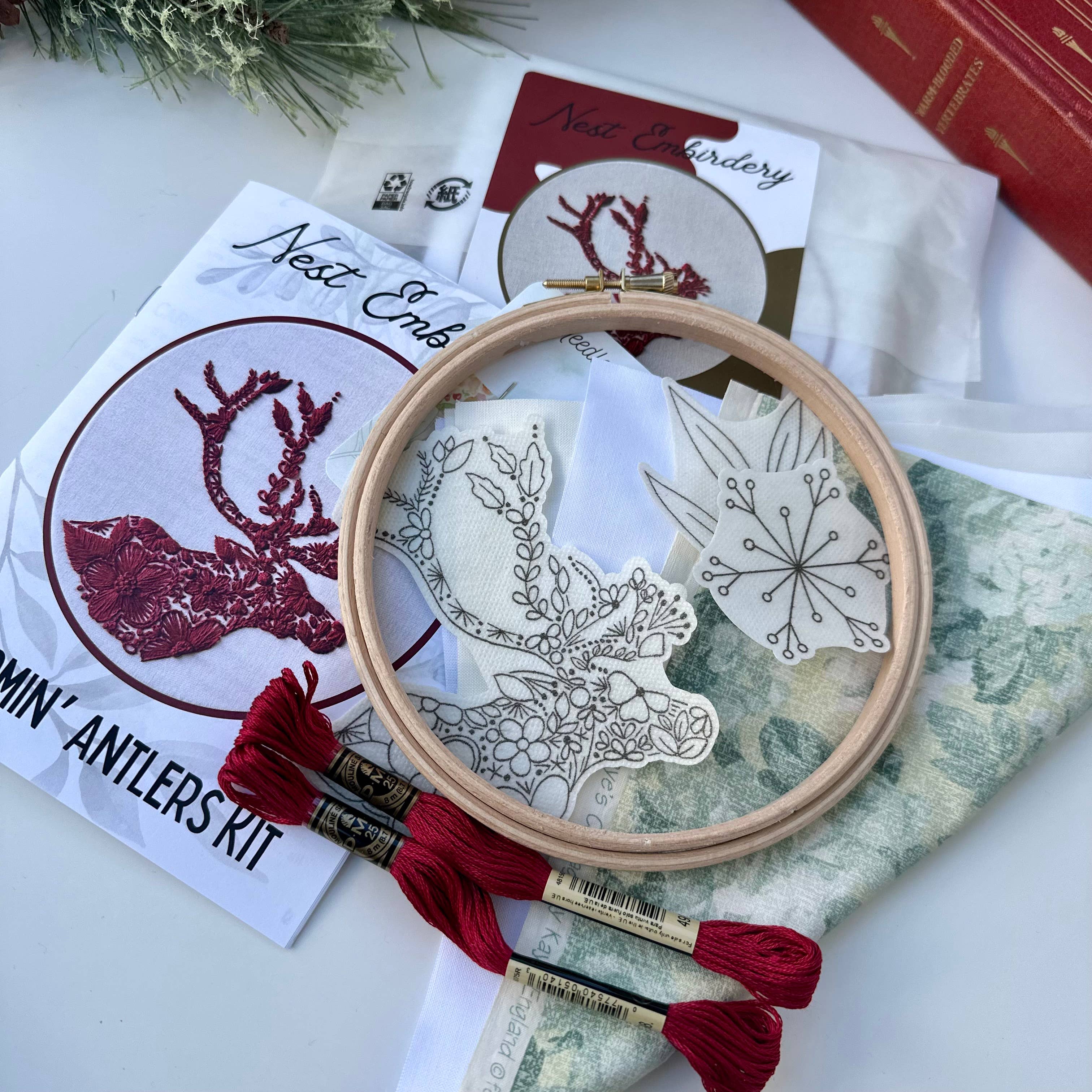 Bloomin' Antlers Embroidery Kit