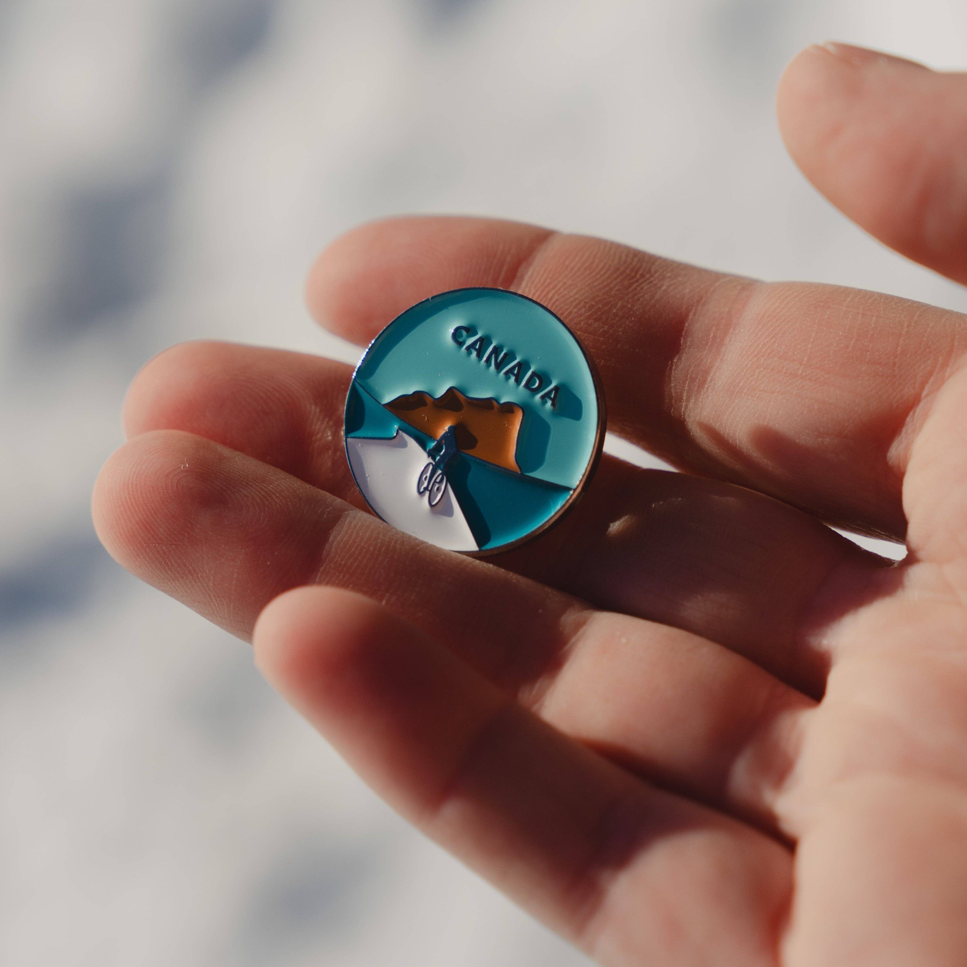 Canada Biker Enamel Pin