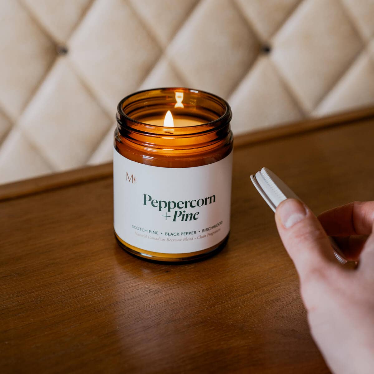 Peppercorn + Pine | Canadian Beeswax Candle