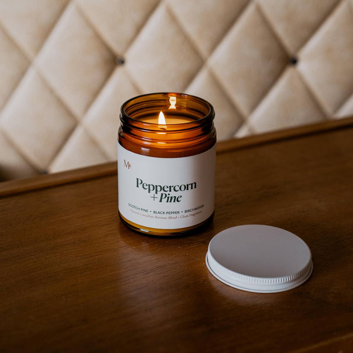 Peppercorn + Pine | Canadian Beeswax Candle