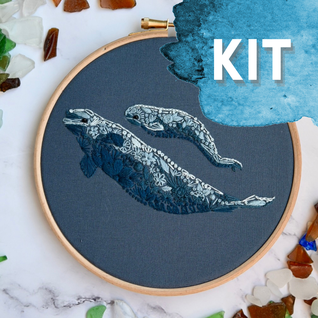 Baby Beluga Embroidery Kit