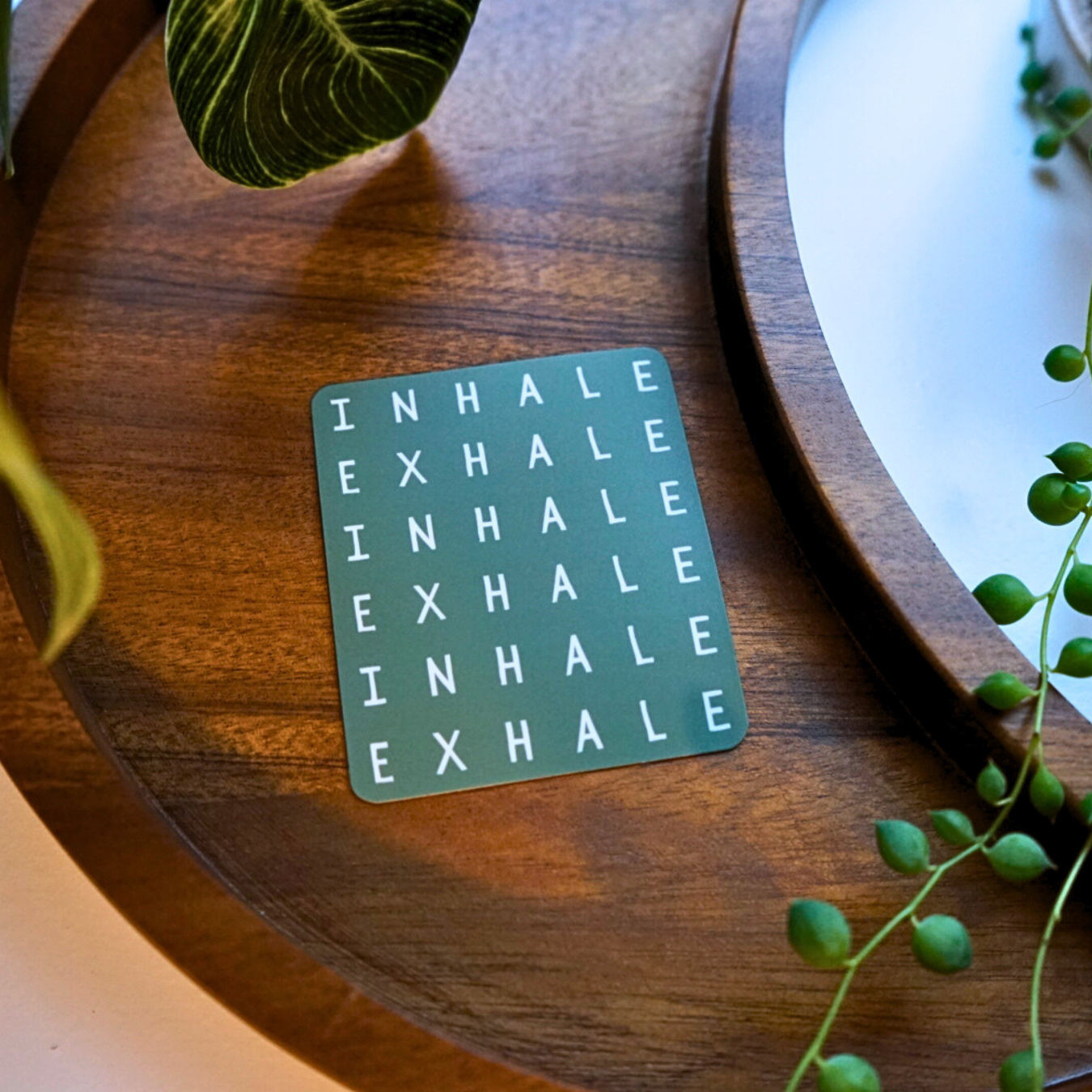 Inhale Exhale Square Sticker
