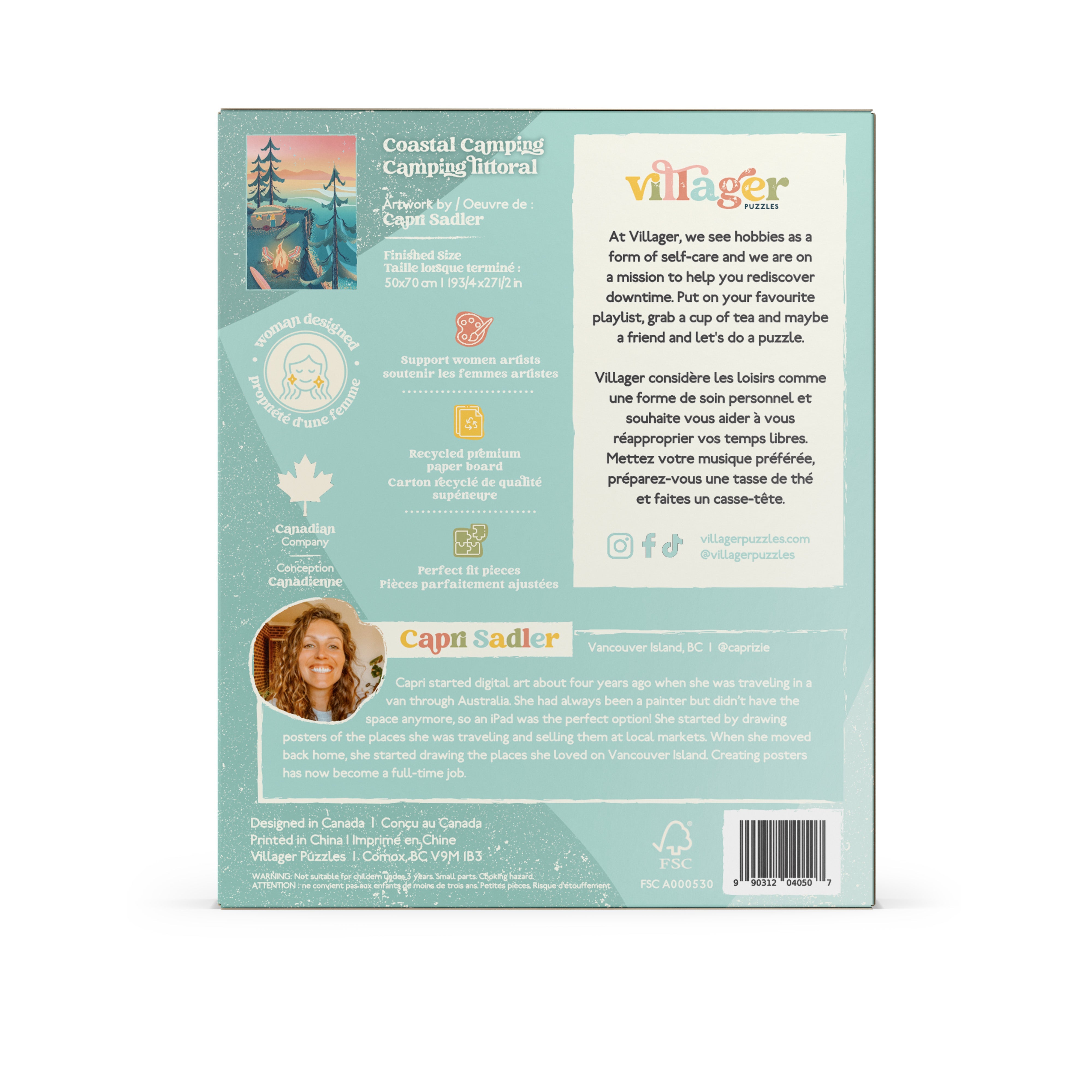 Coastal Camping | 1000-Piece Puzzle for Adults | Designed in Canada by Capri Sadler