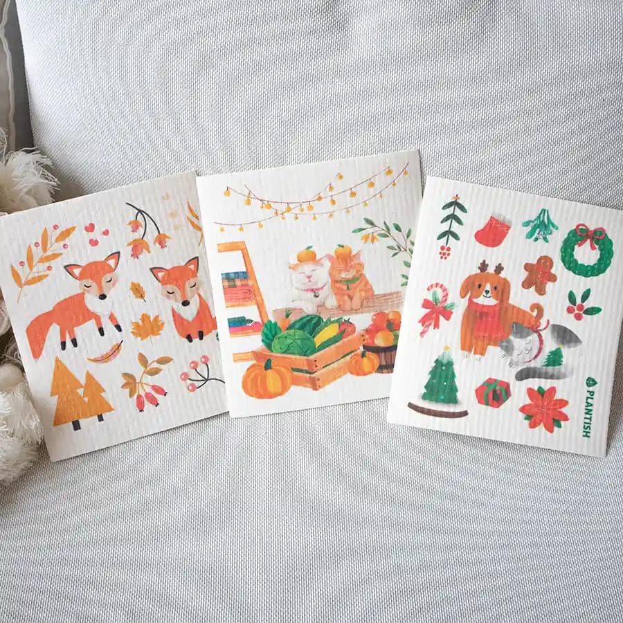 Cats - Swedish Sponge Cloth