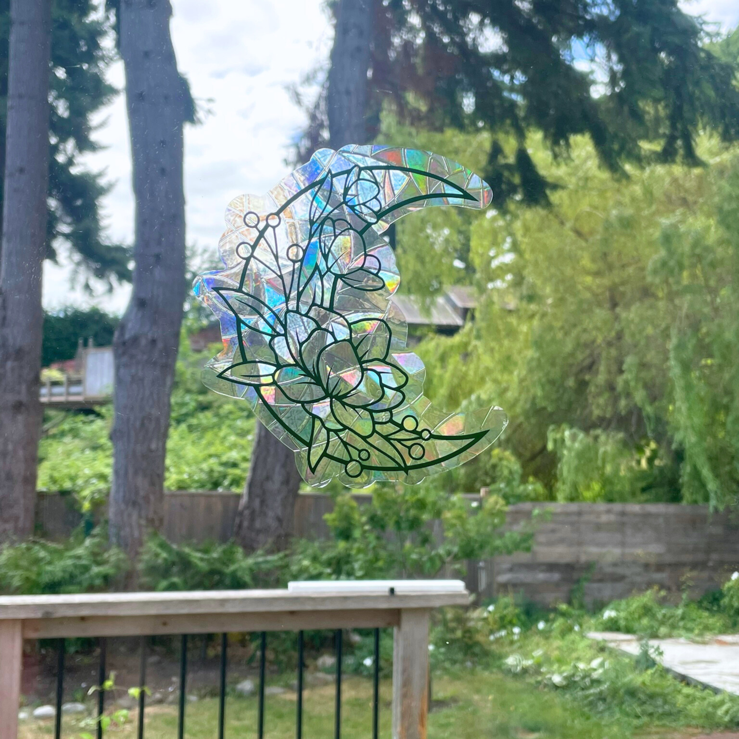Floral Moon Suncatcher