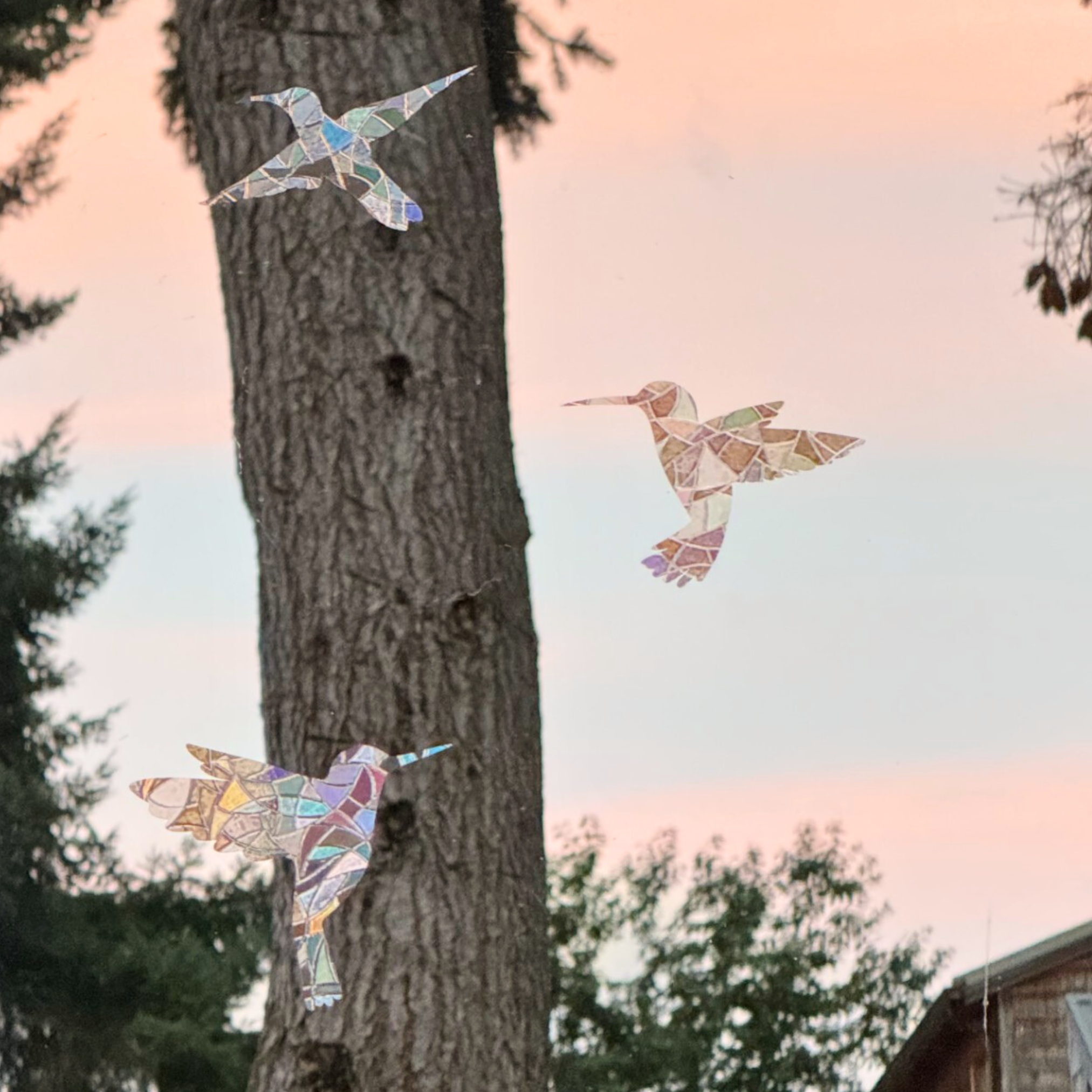 Hummingbird Suncatcher Stickers 3 Pack