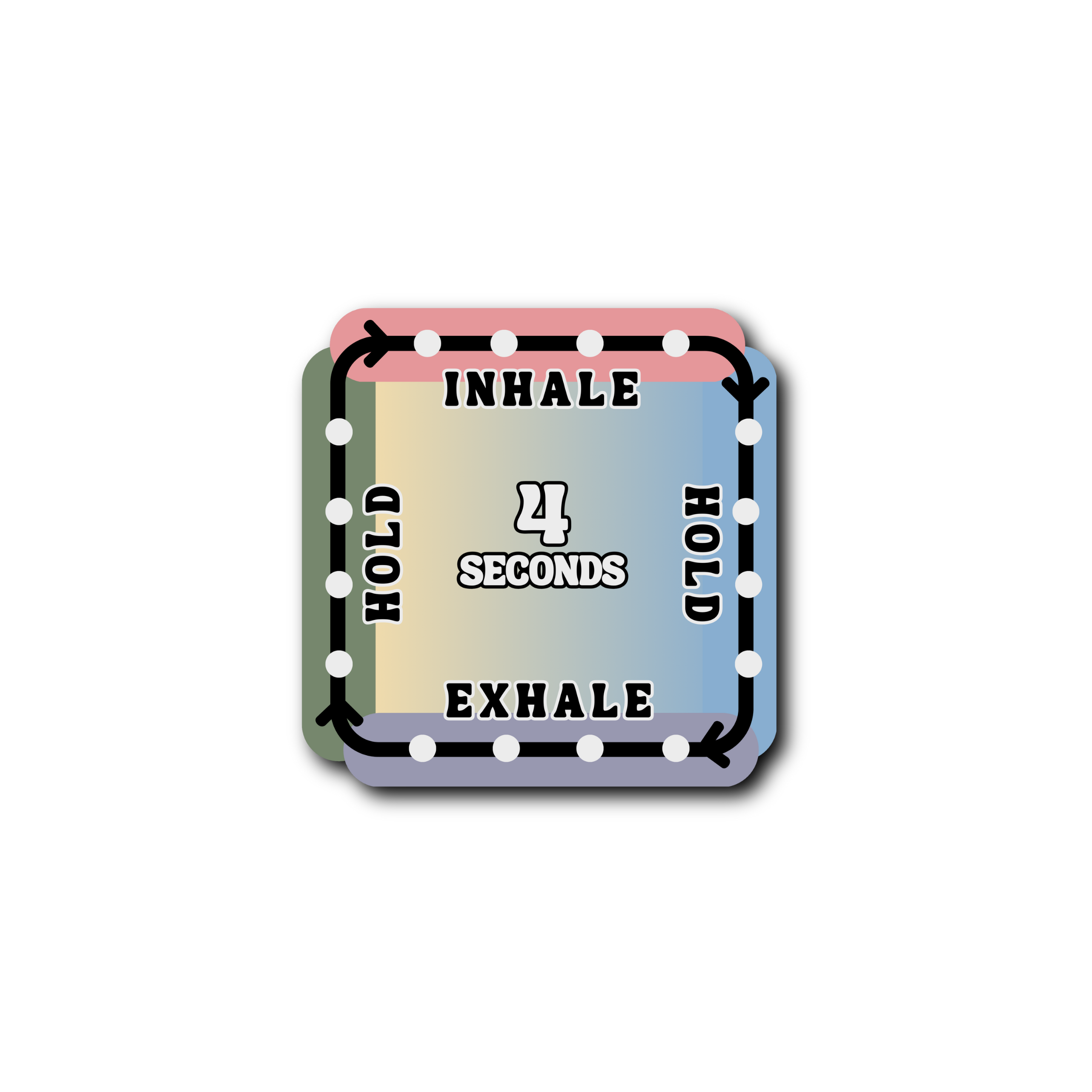 Box Breathing Square Sticker