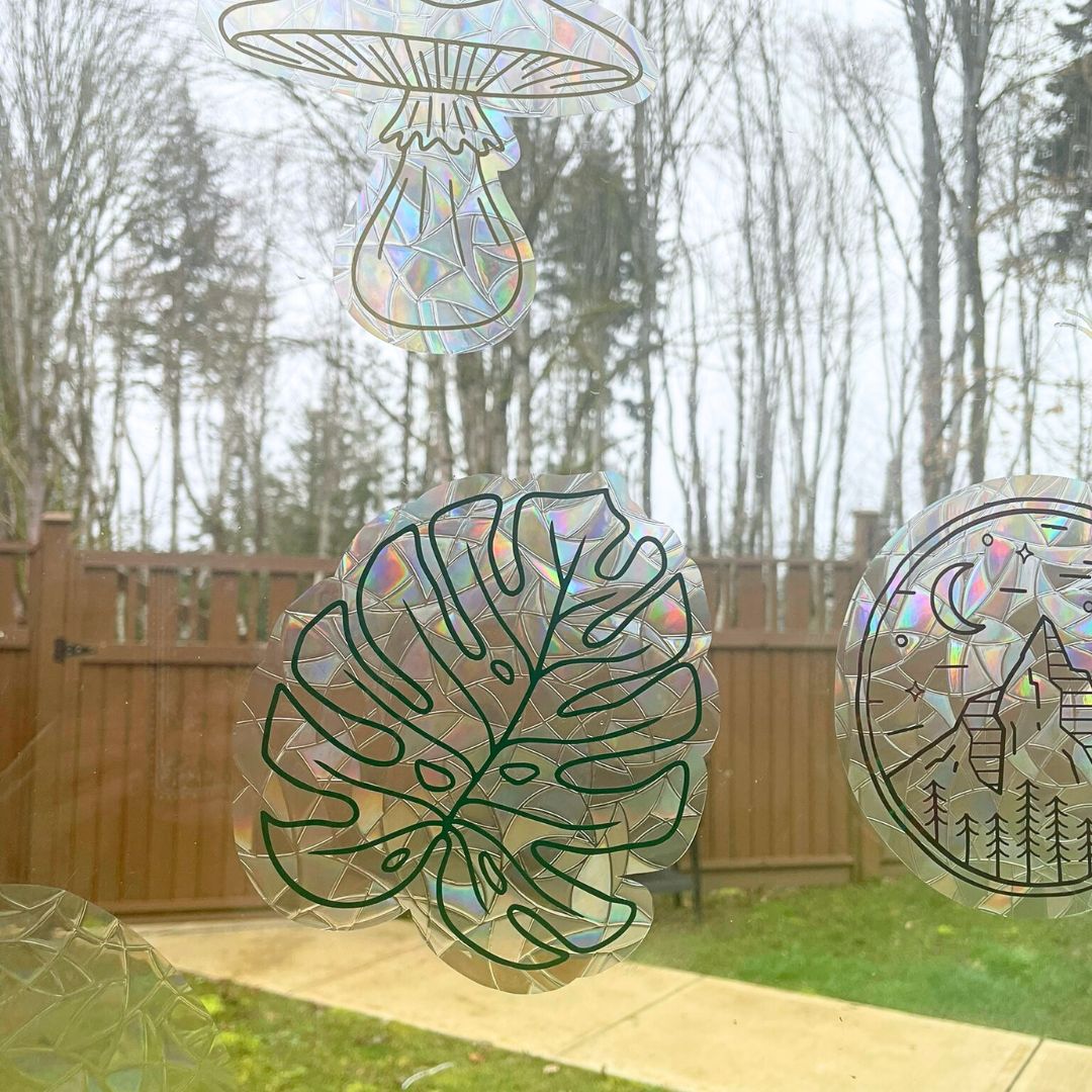 Monstera Leaf Suncatcher Sticker