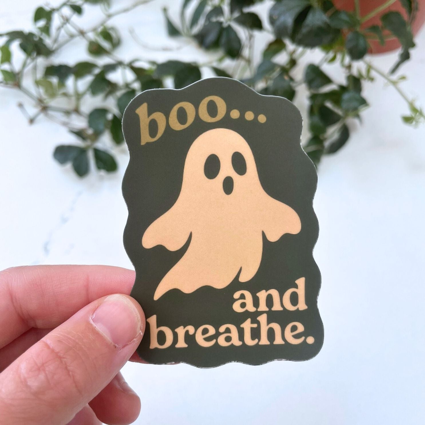 Boo and Breathe - Mindfulness Halloween Sticker
