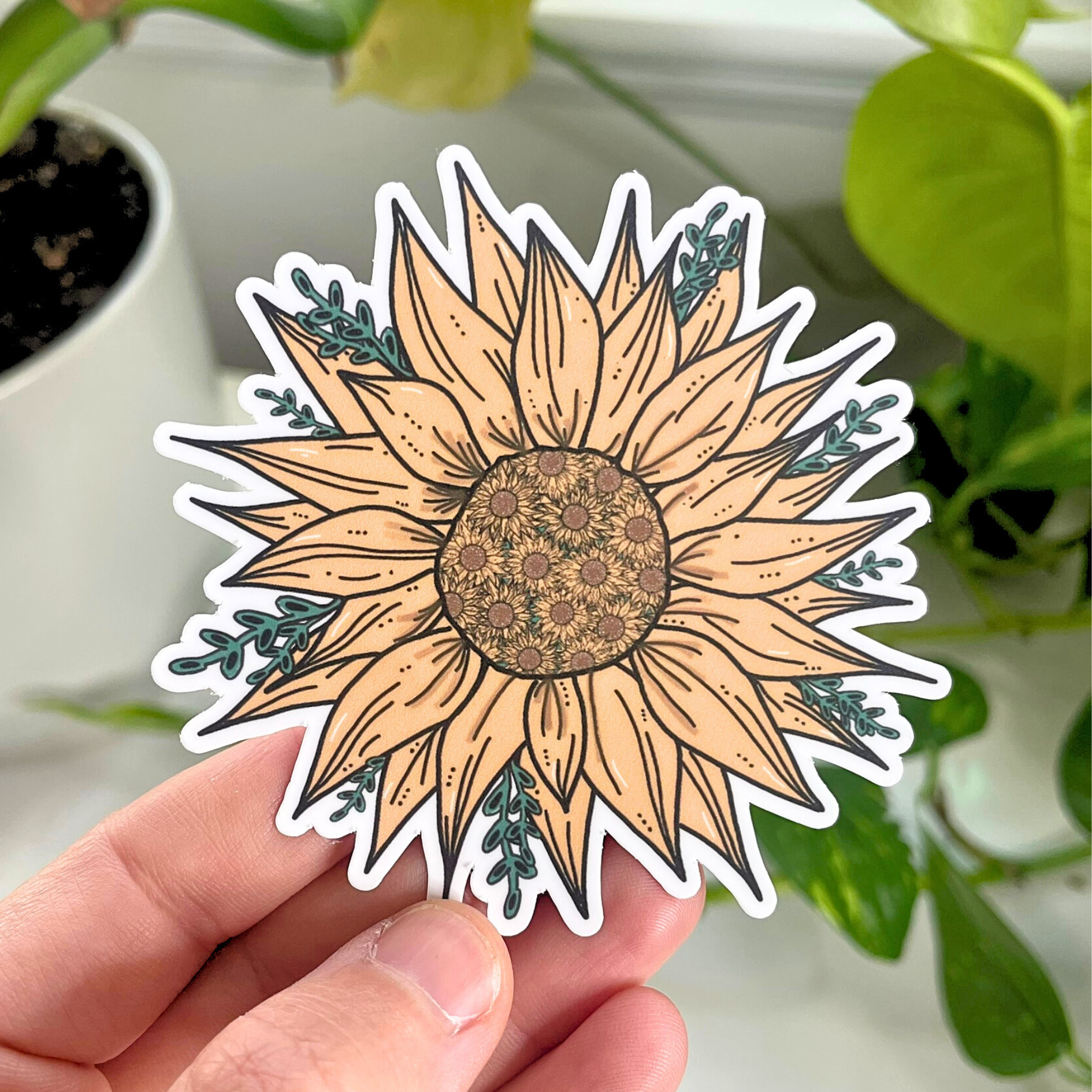 Bohemian Sunflower Sticker