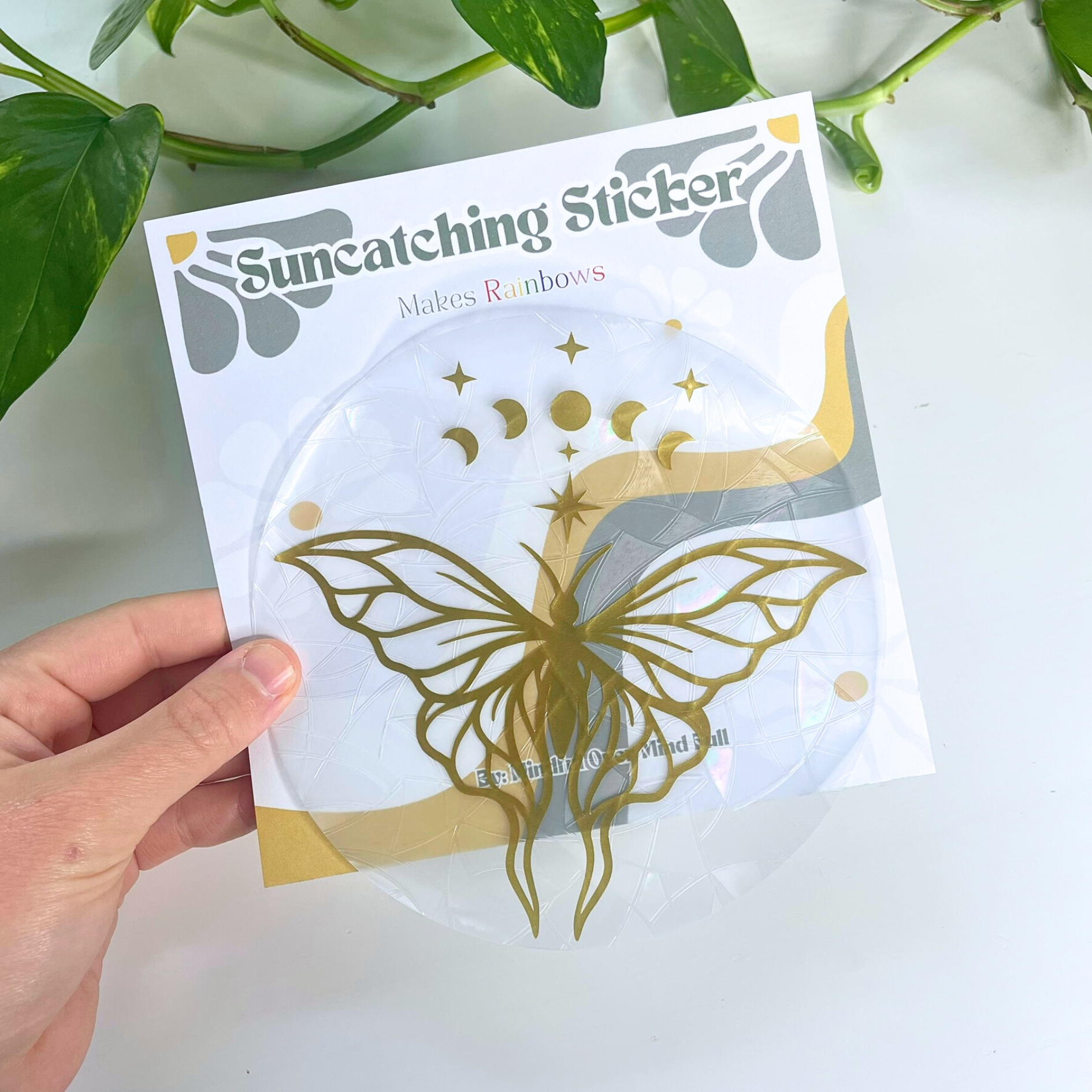 Celestial Moth Suncatcher Sticker