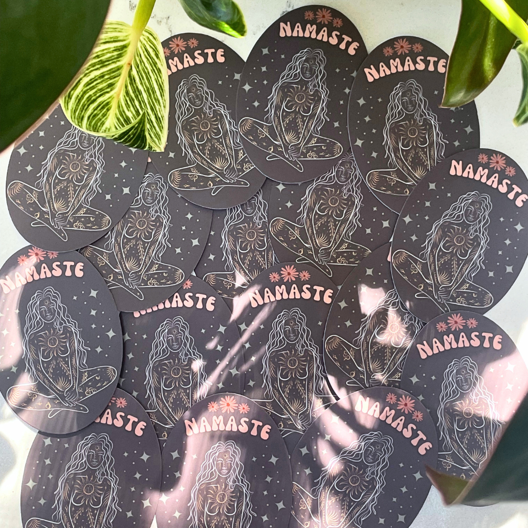 Namaste Meditation Sticker