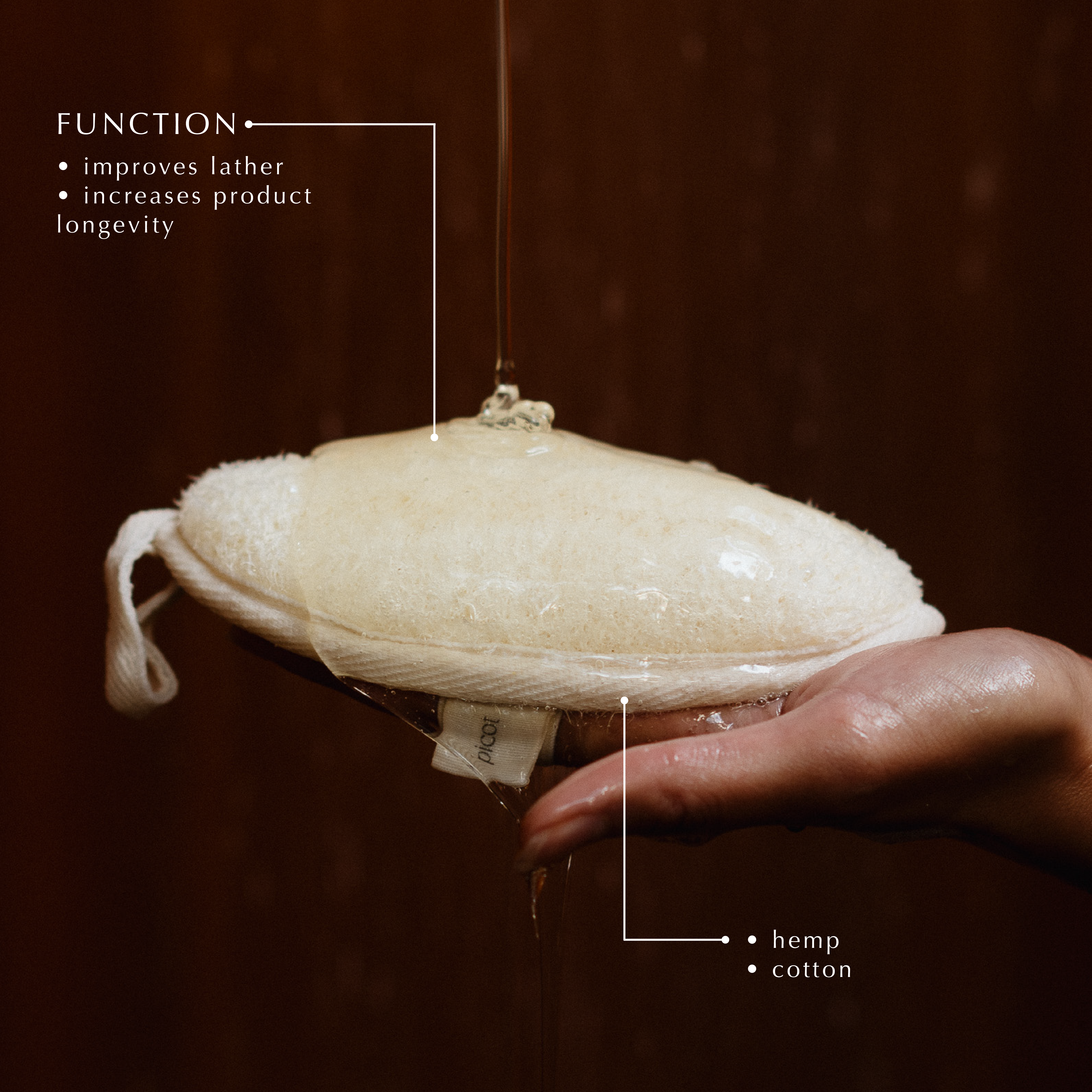 Natural Hemp and Cotton Loofah