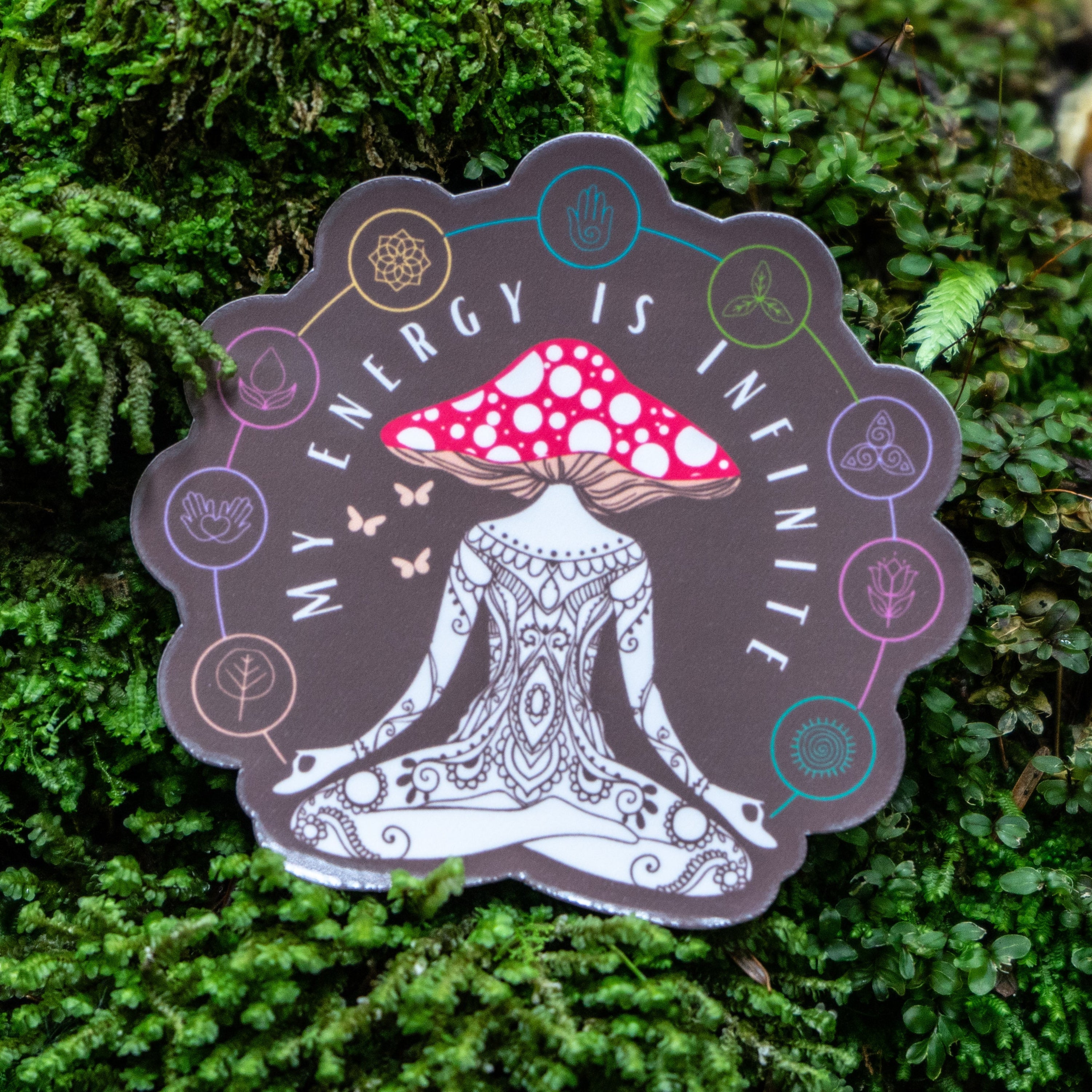 My Energy Is Infinite Meditation Sticker