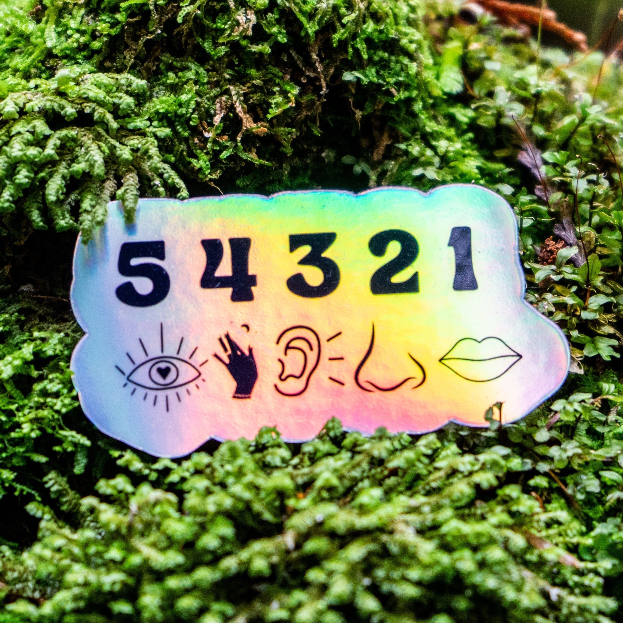 54321 Mindfulness Grounding Sticker