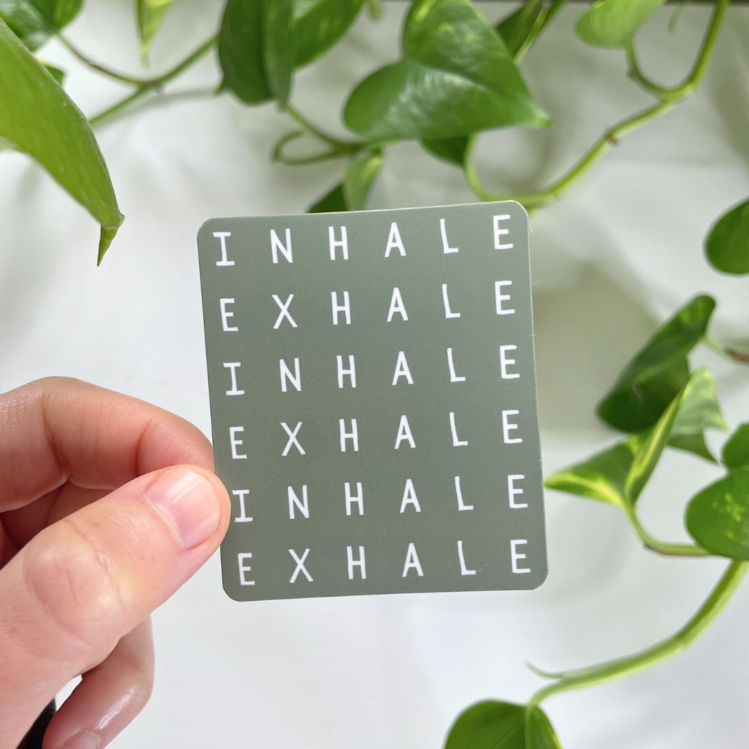 Inhale Exhale Square Sticker
