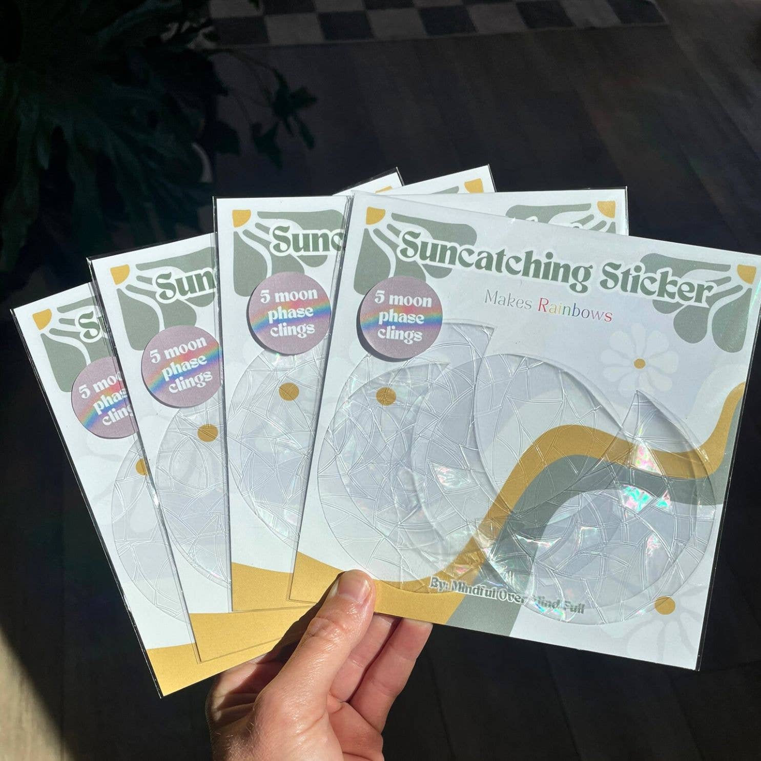 Moon Phase 5pk Suncatcher