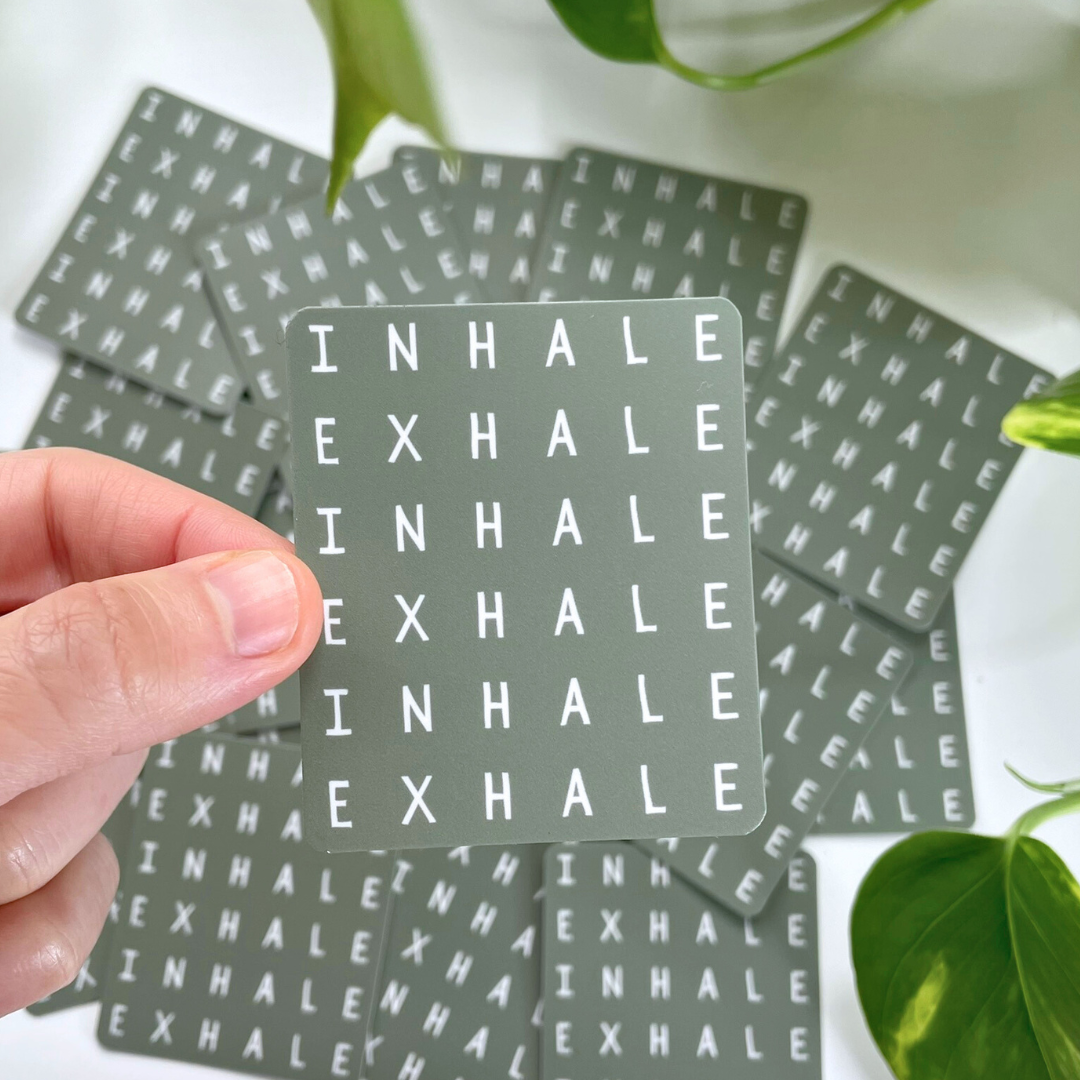 Inhale Exhale Square Sticker