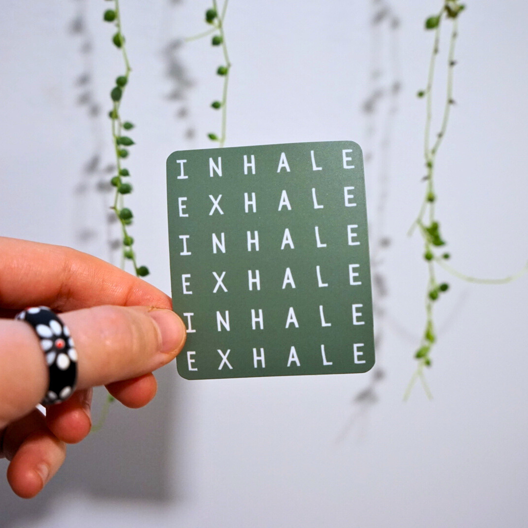 Inhale Exhale Square Sticker