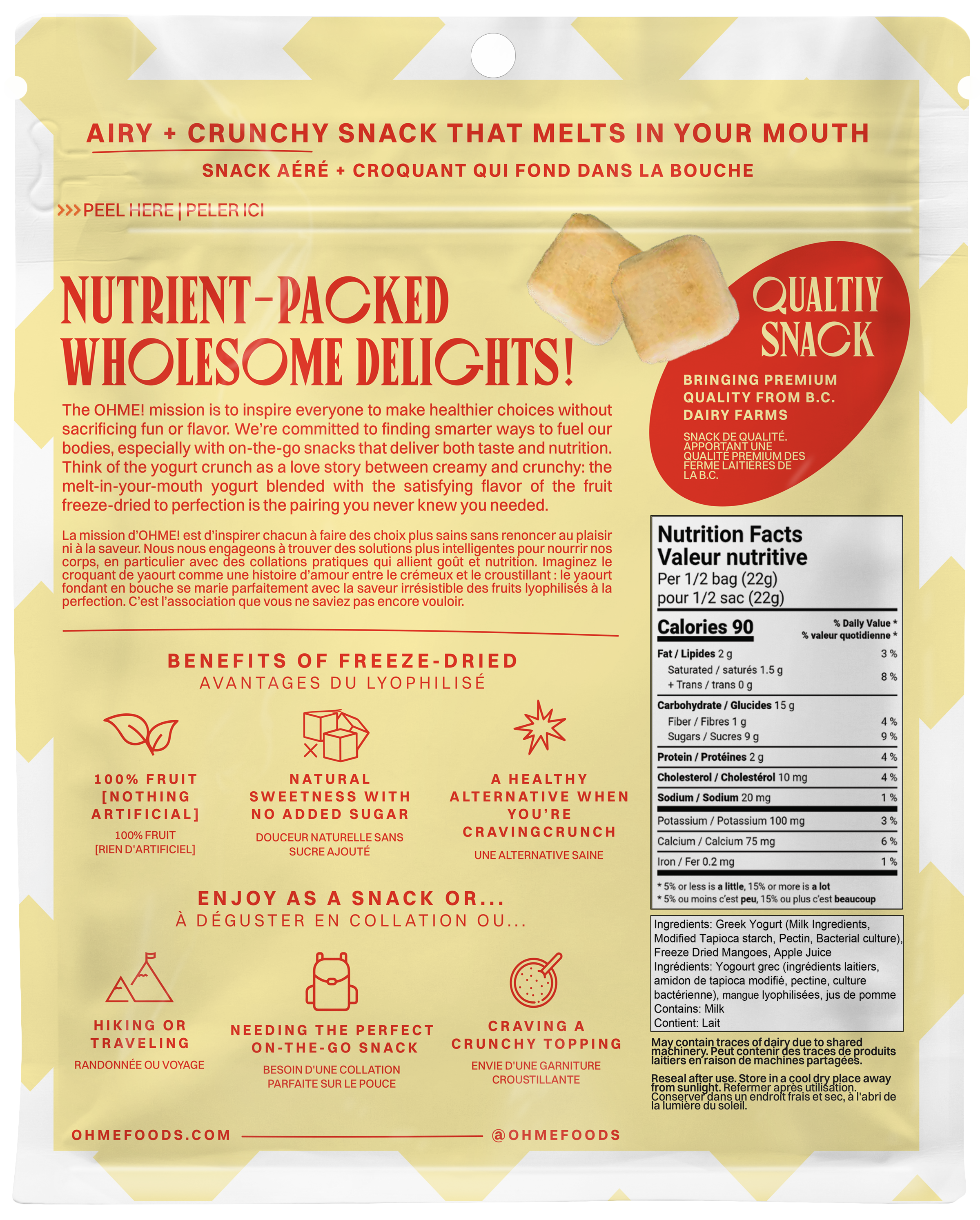 Freeze-Dried Mango Yogurt Crunch