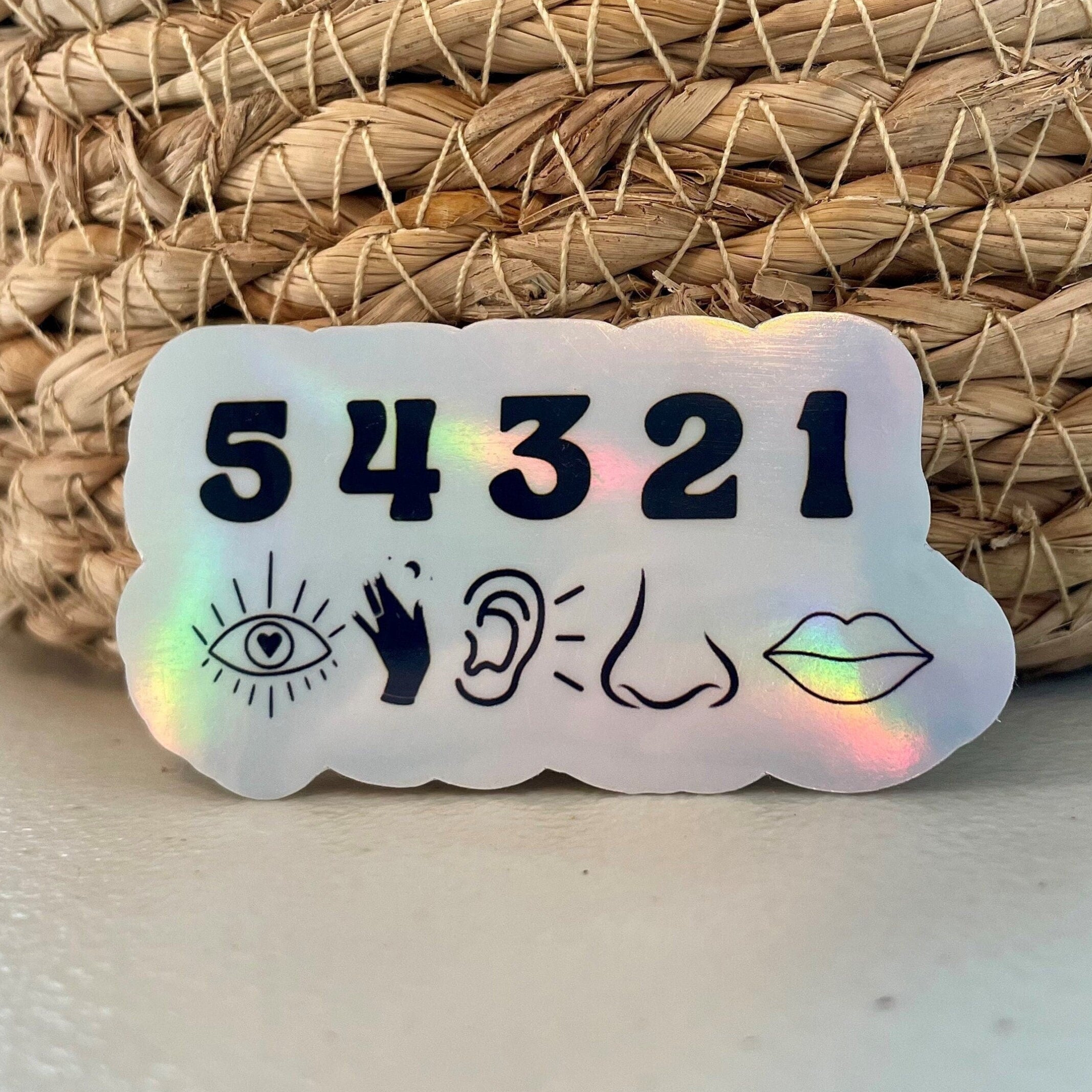 54321 Mindfulness Grounding Sticker