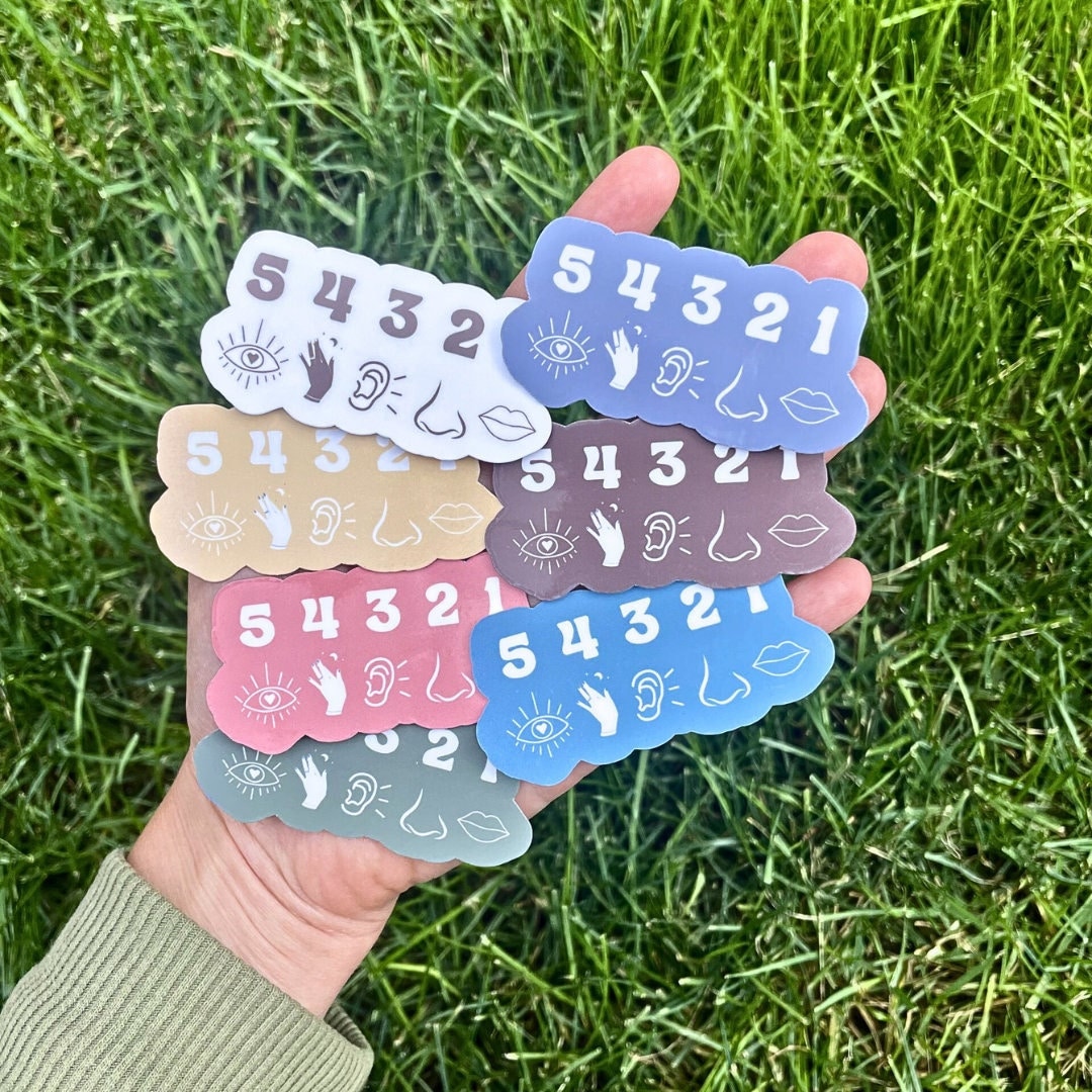 54321 Mindfulness Grounding Sticker