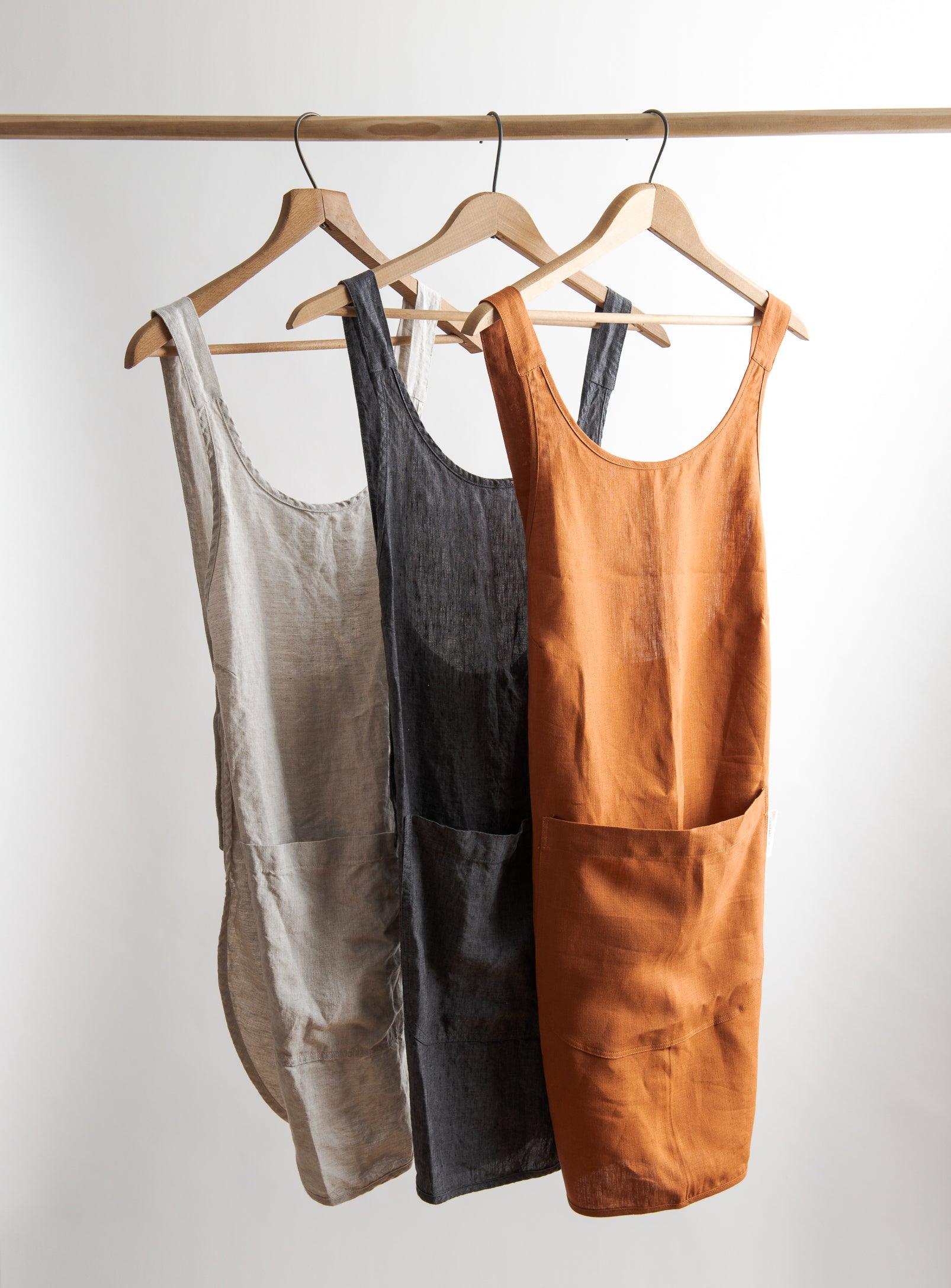 Linen Apron - Burnt orange