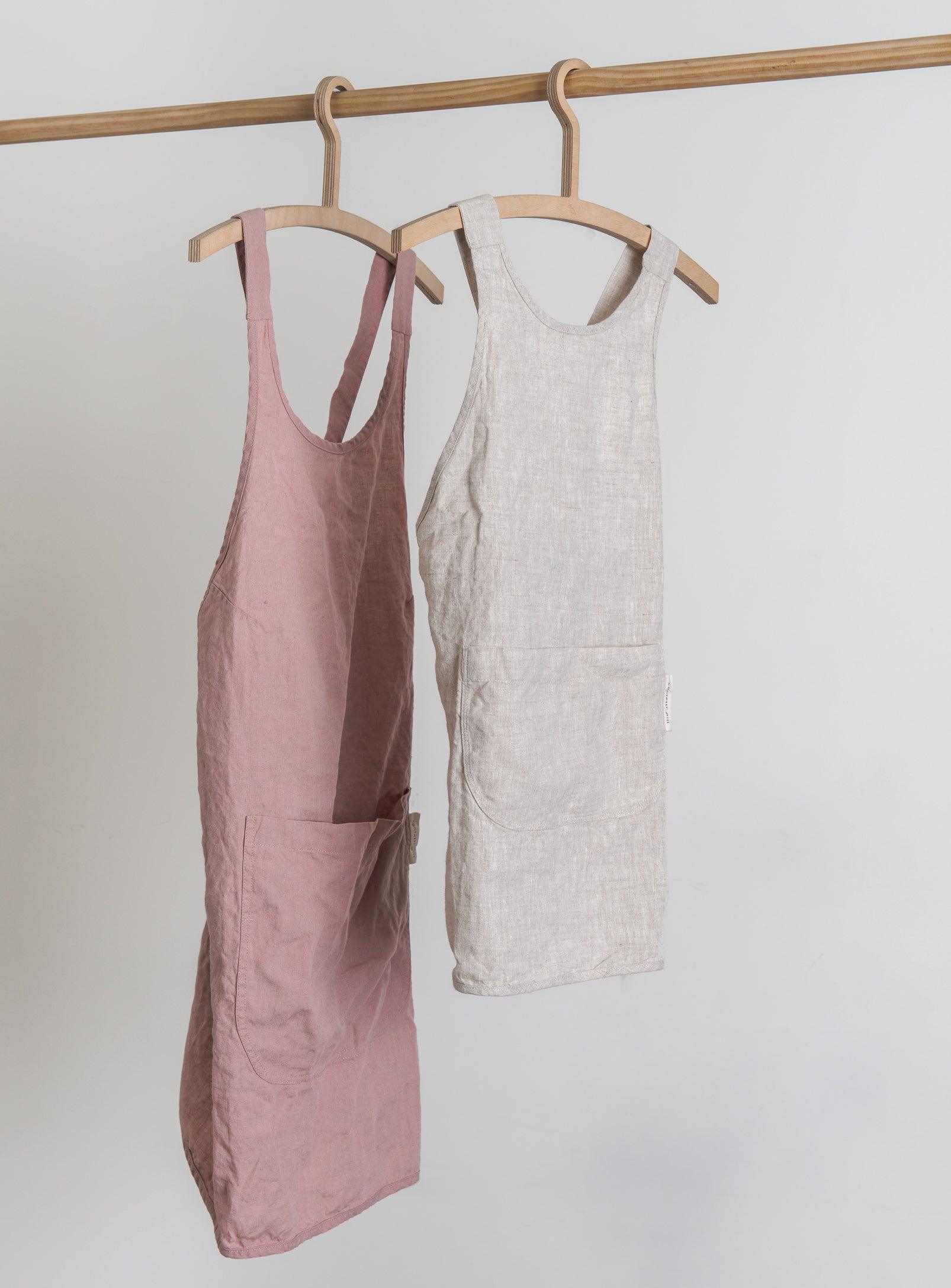 Linen Apron - Dusty pink