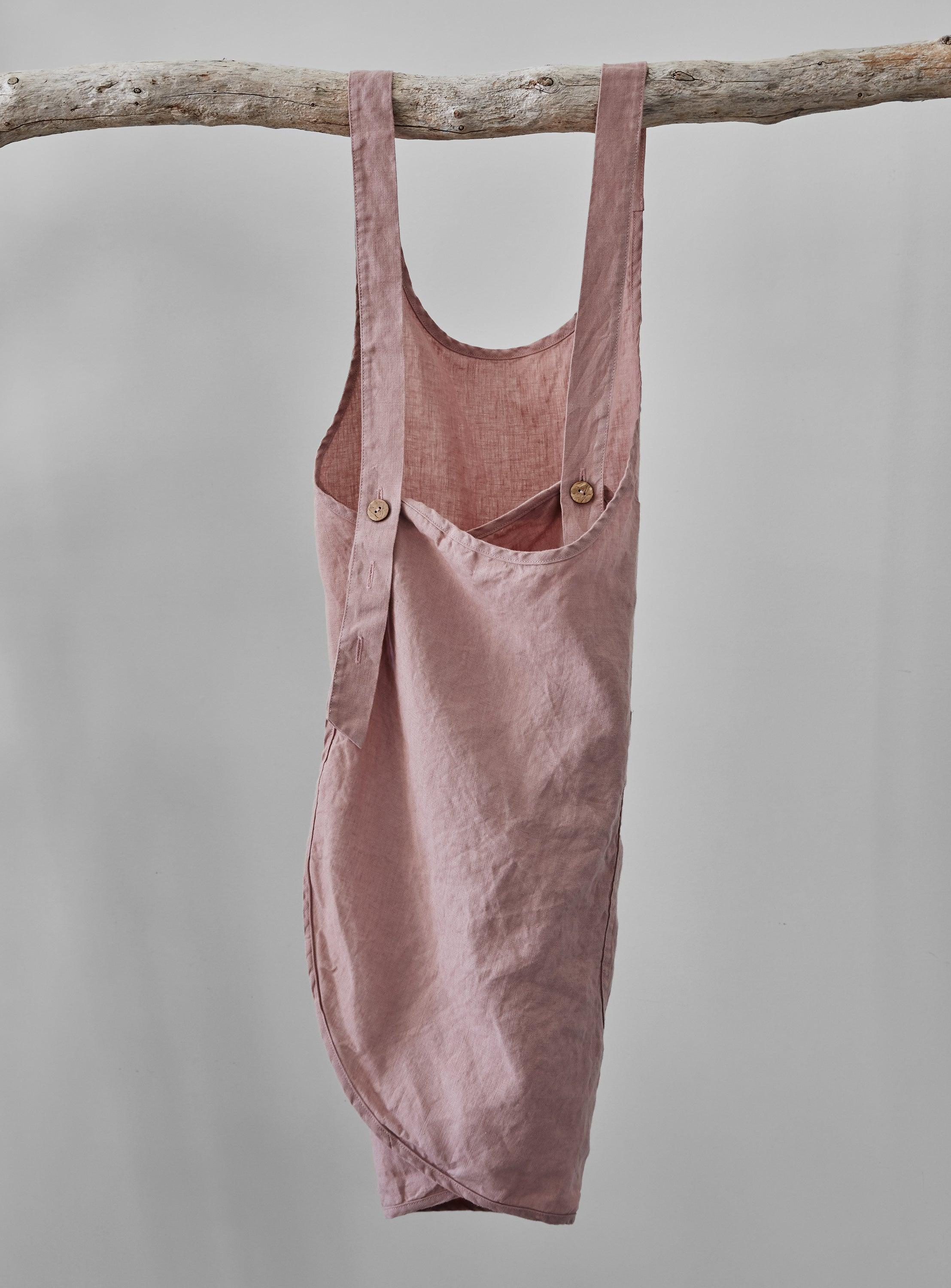 Linen Apron - Dusty pink