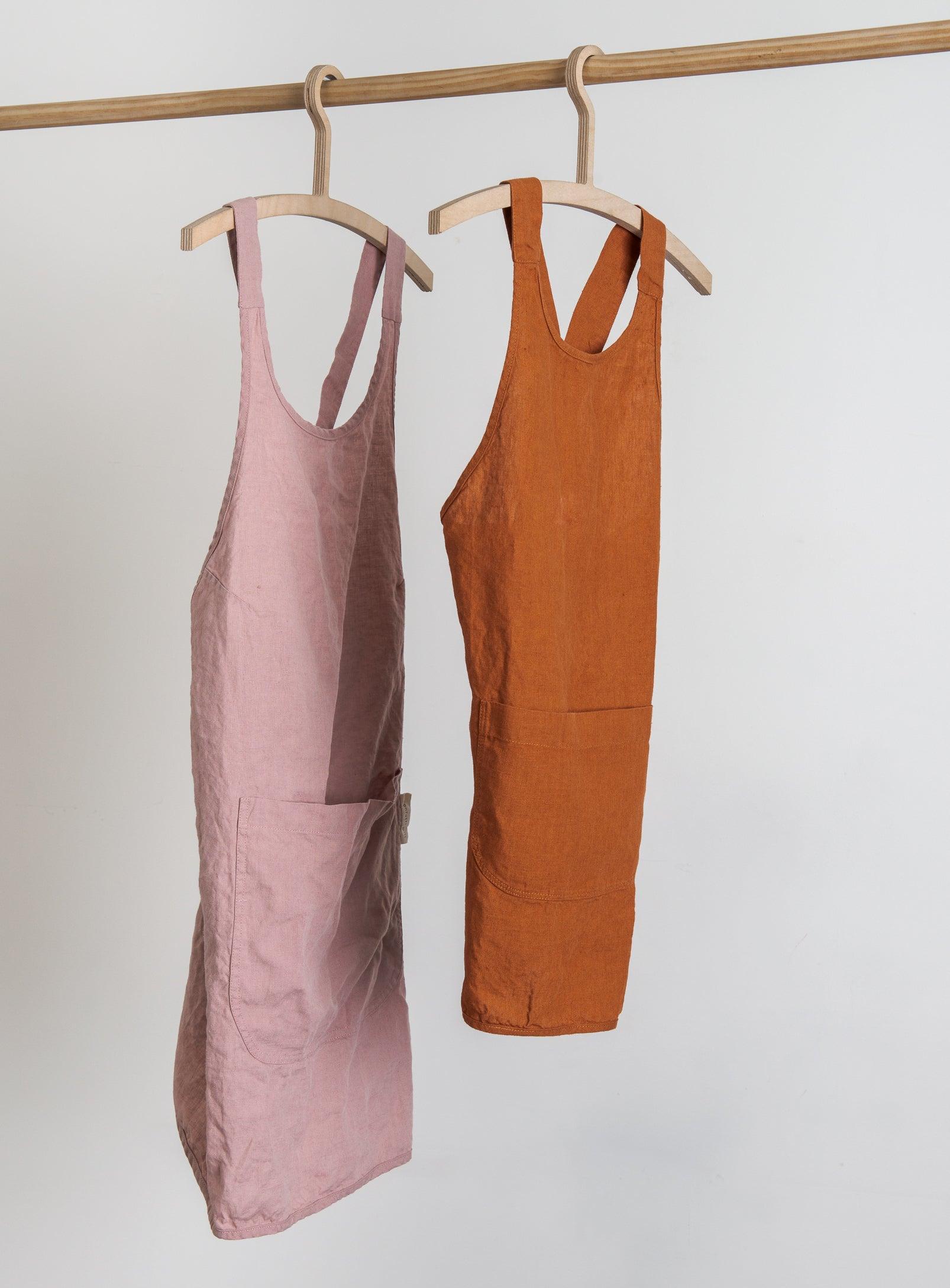 Linen Apron - Dusty pink