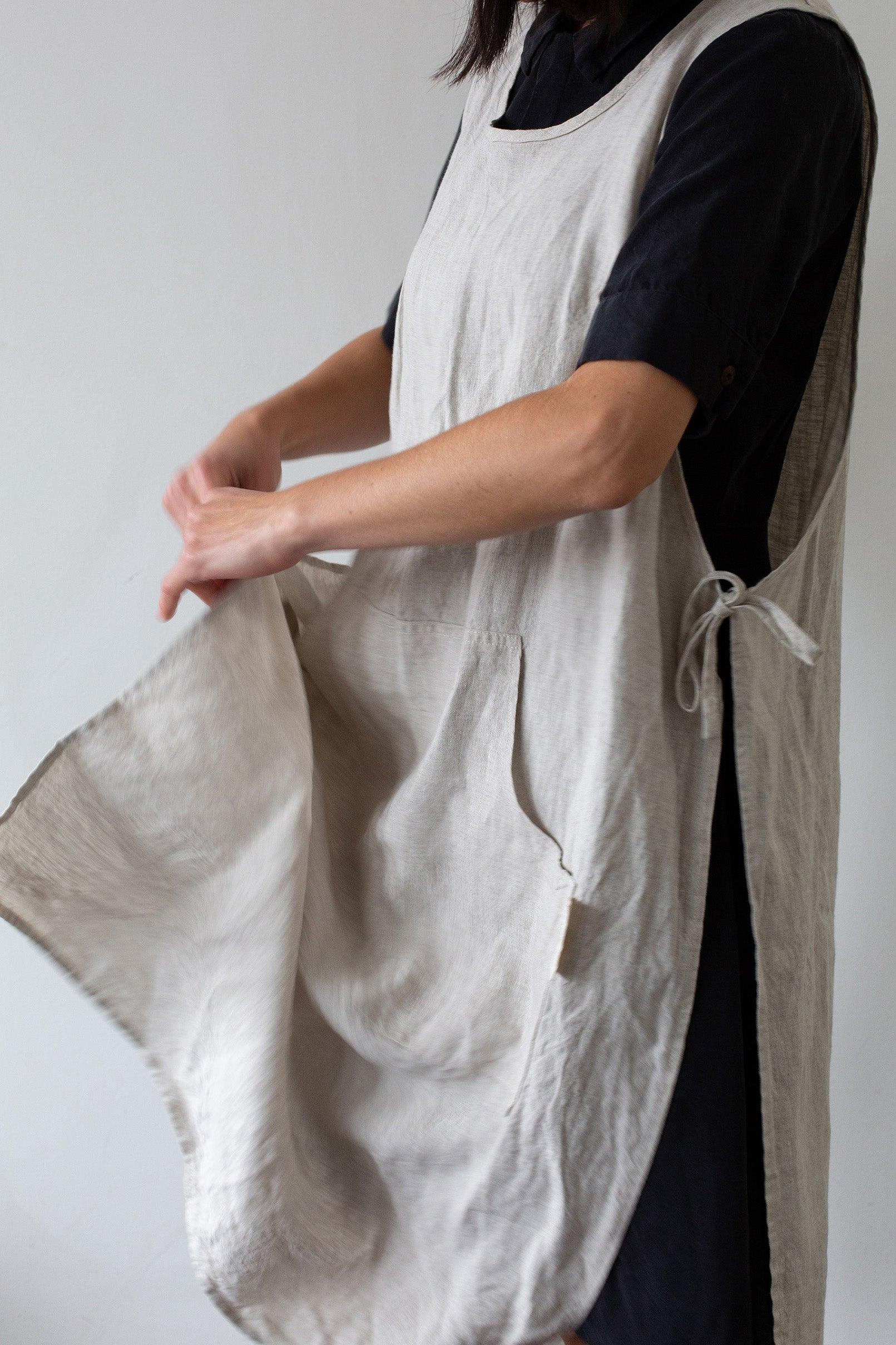 Linen Gardener Apron - Oatmeal