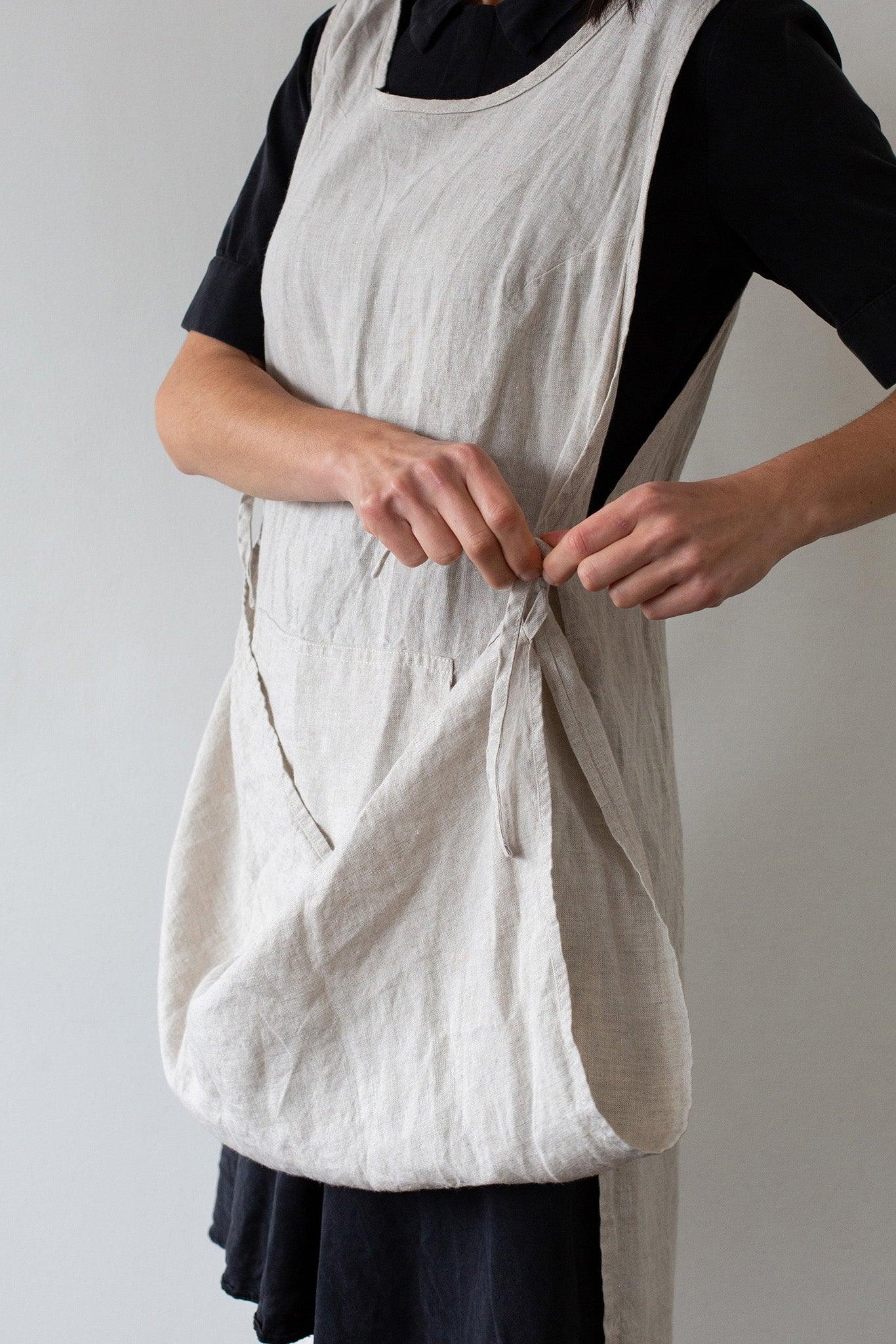 Linen Gardener Apron - Oatmeal