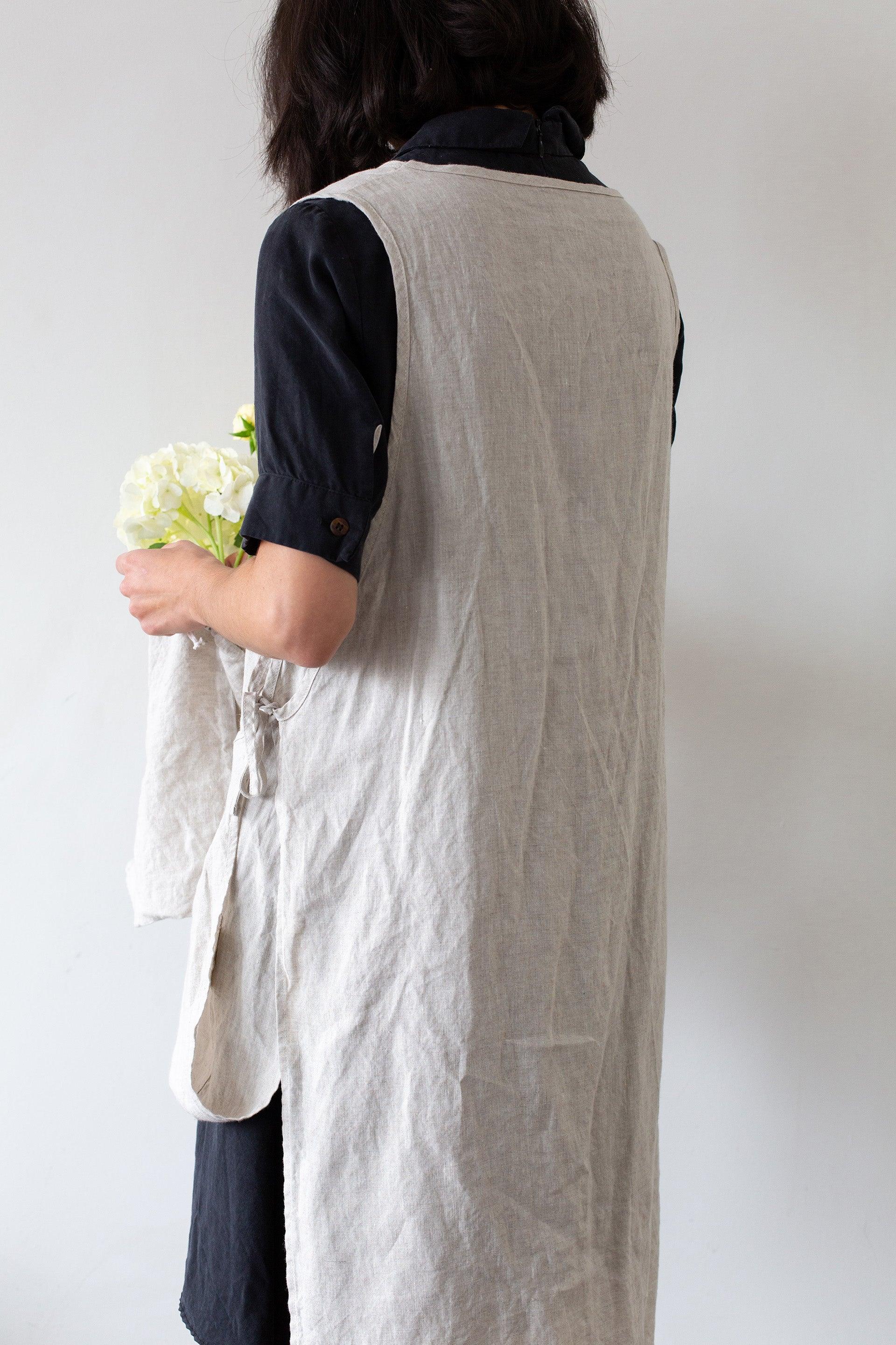 Linen Gardener Apron - Oatmeal