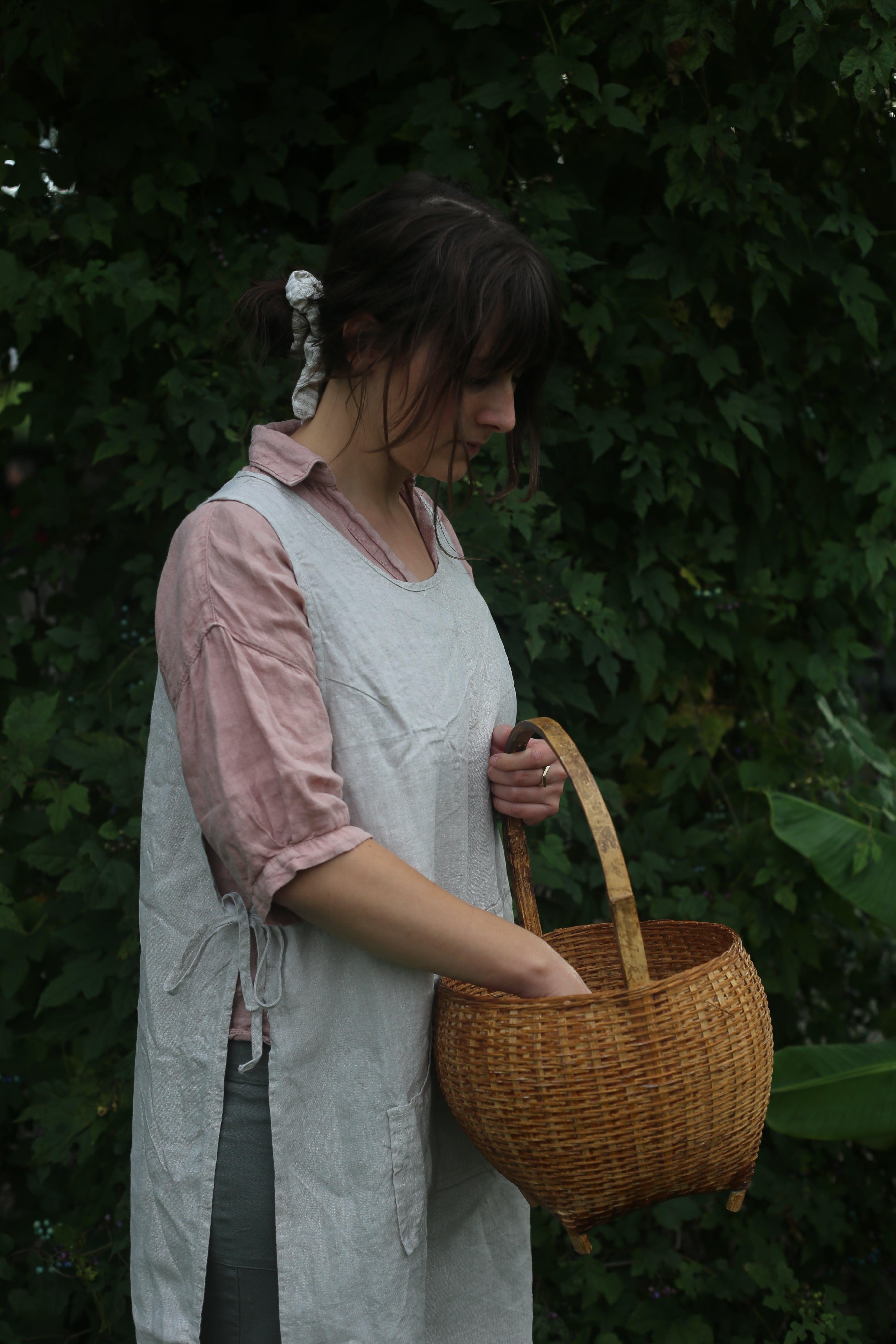 Linen Gardener Apron - Oatmeal